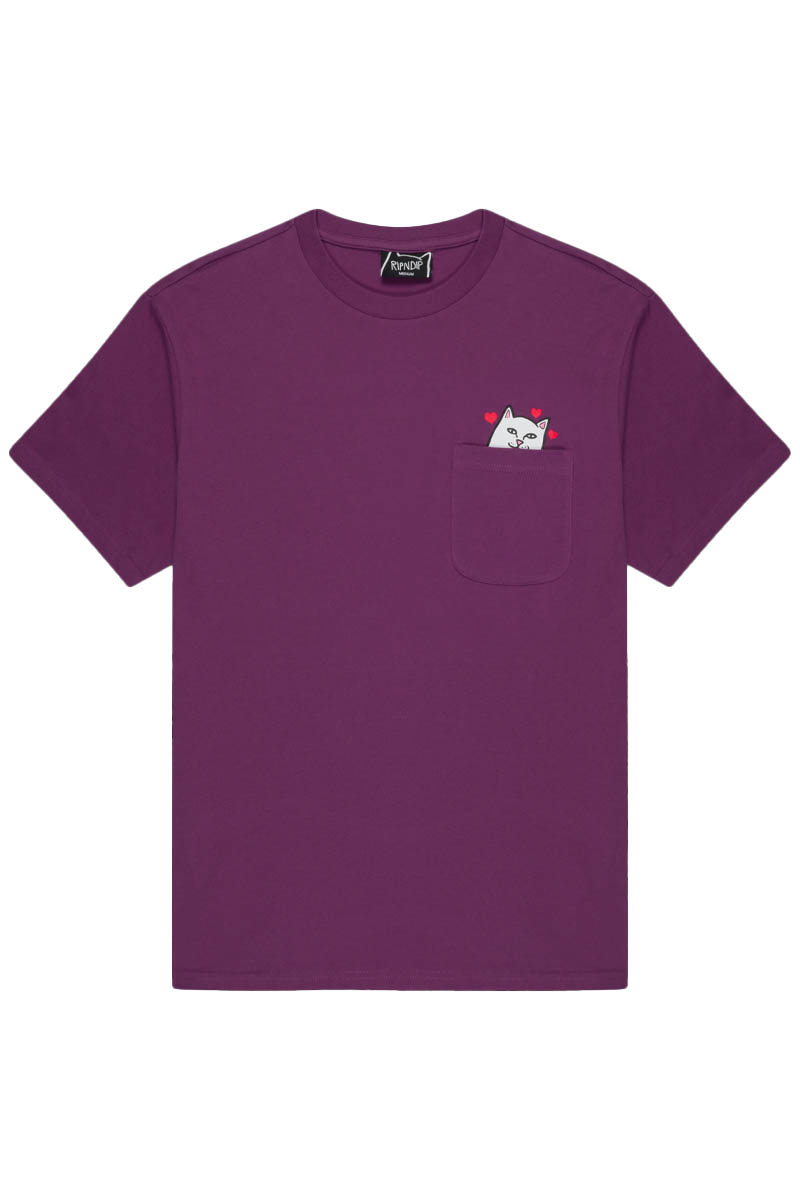 RIPNDIP (リップンディップ) Nermal Loves Pocket Tee - Plum
