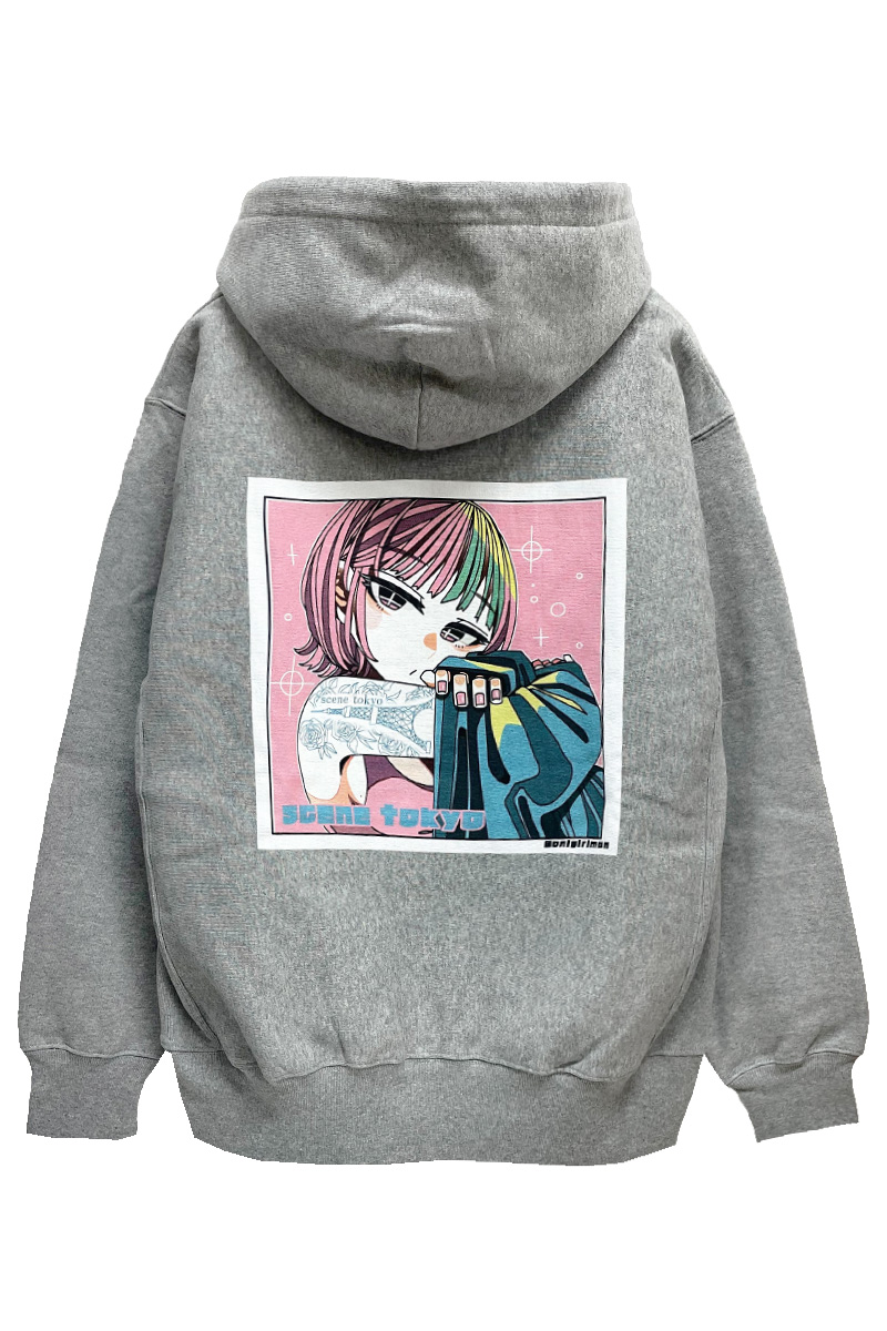 SCENE TOKYO (シーントウキョウ) TYO girl hoodie GRAY