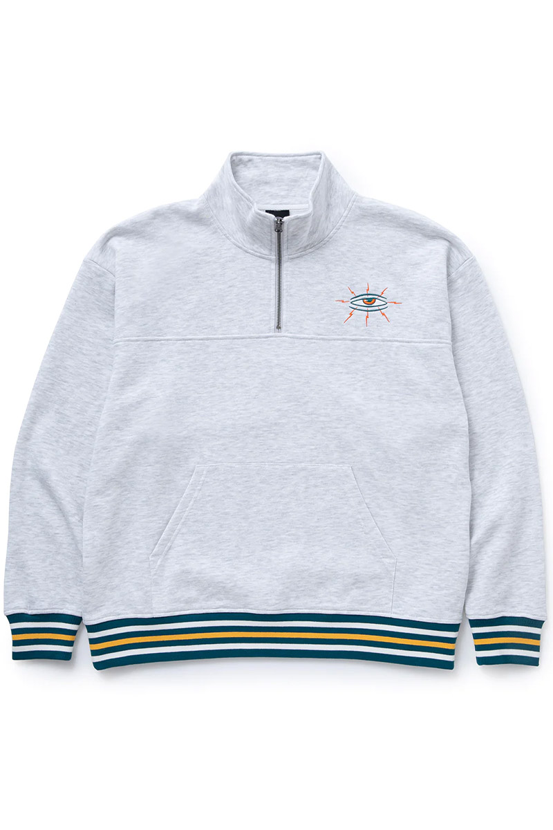 TOY MACHINE (トイマシーン) LIGHTNING EYE RIB LINE SWEAT HALF TOY MACHINE (トイマシーン) LIGHTNING EYE RIB LINE SWEAT HALF