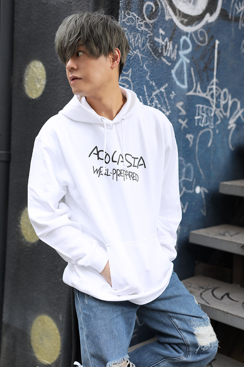 神尾晋一郎×acOlaSia×GEKIROCK CLOTHINGコラボ・パーカー The Scream WHITE