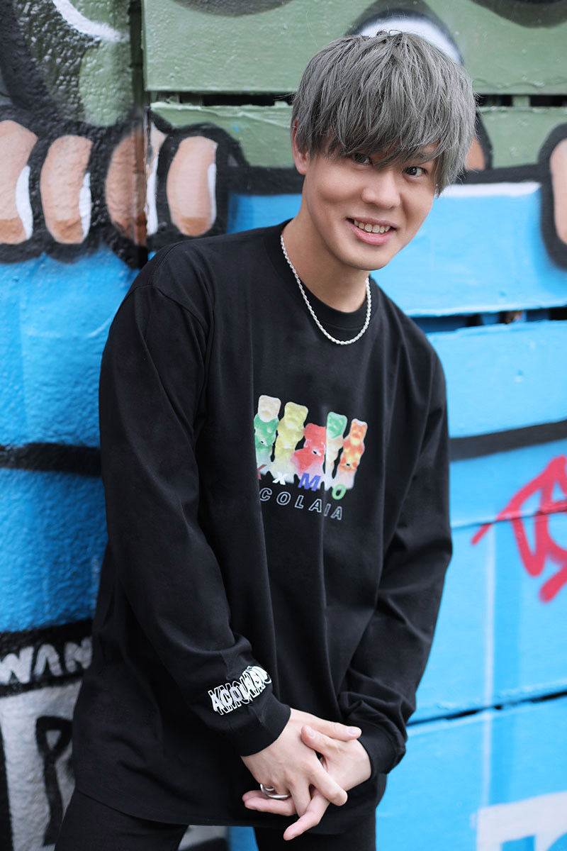 神尾晋一郎×acOlaSia×GEKIROCK CLOTHINGコラボ・ロンT KAMMY BEAR -12g- BLACK