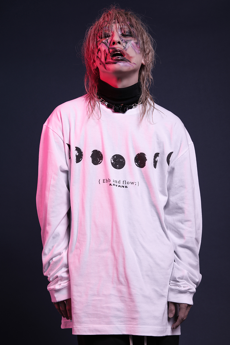 KAVANE Clothing×アルルカン 暁 "MOONRAKERS"LONG SLEEVE(WHT)