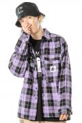 SABBAT13 SPOOK CHECK SHIRTS PURPLE