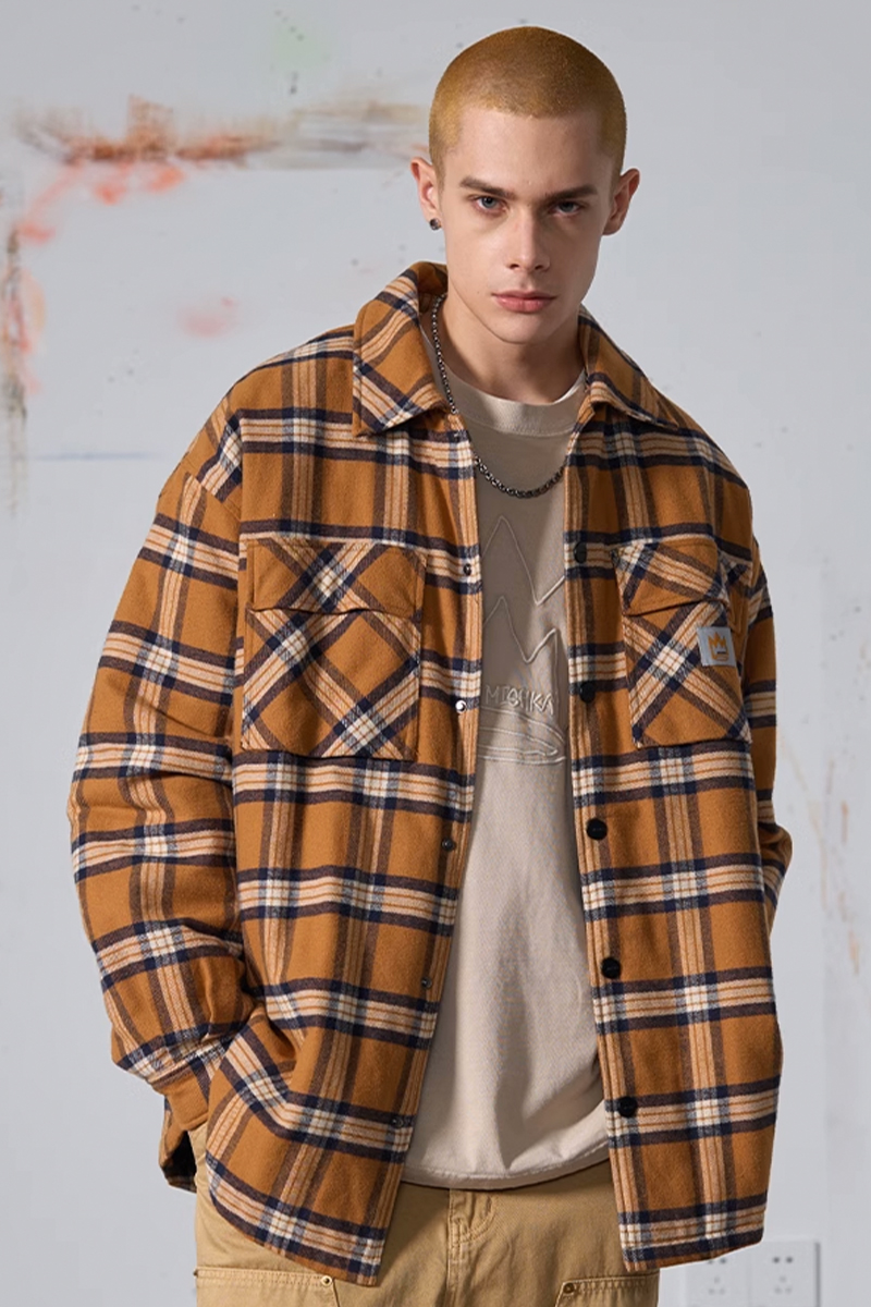 MISHKA (ミシカ) CHECK SHIRT JKT BEIGE