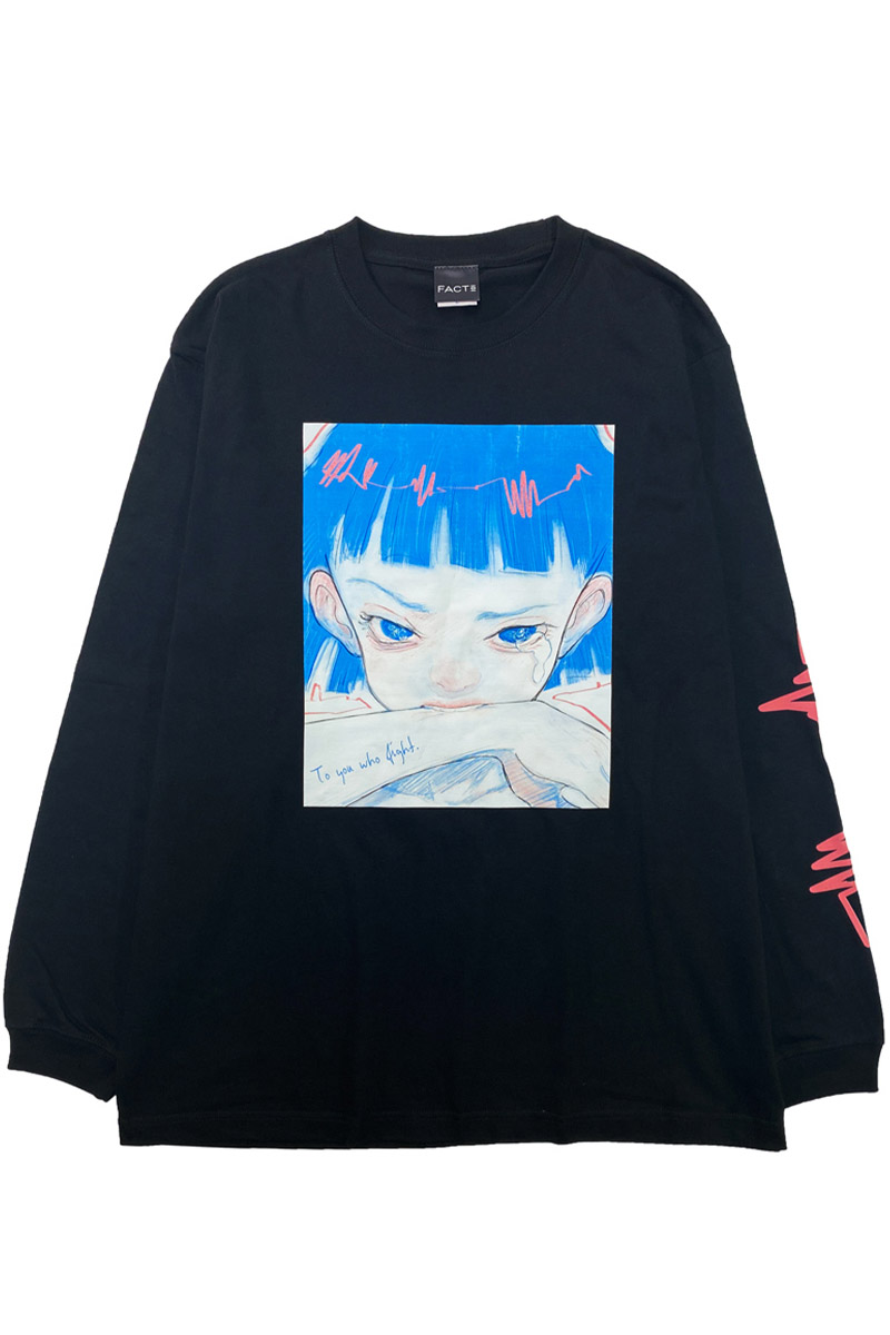 FACT101 (ファクトイチマルイチ) 『闘うあなたへ』 ロングTシャツ Black