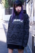 THRASHER STTH-1008A HOODIE CHARCOAL 