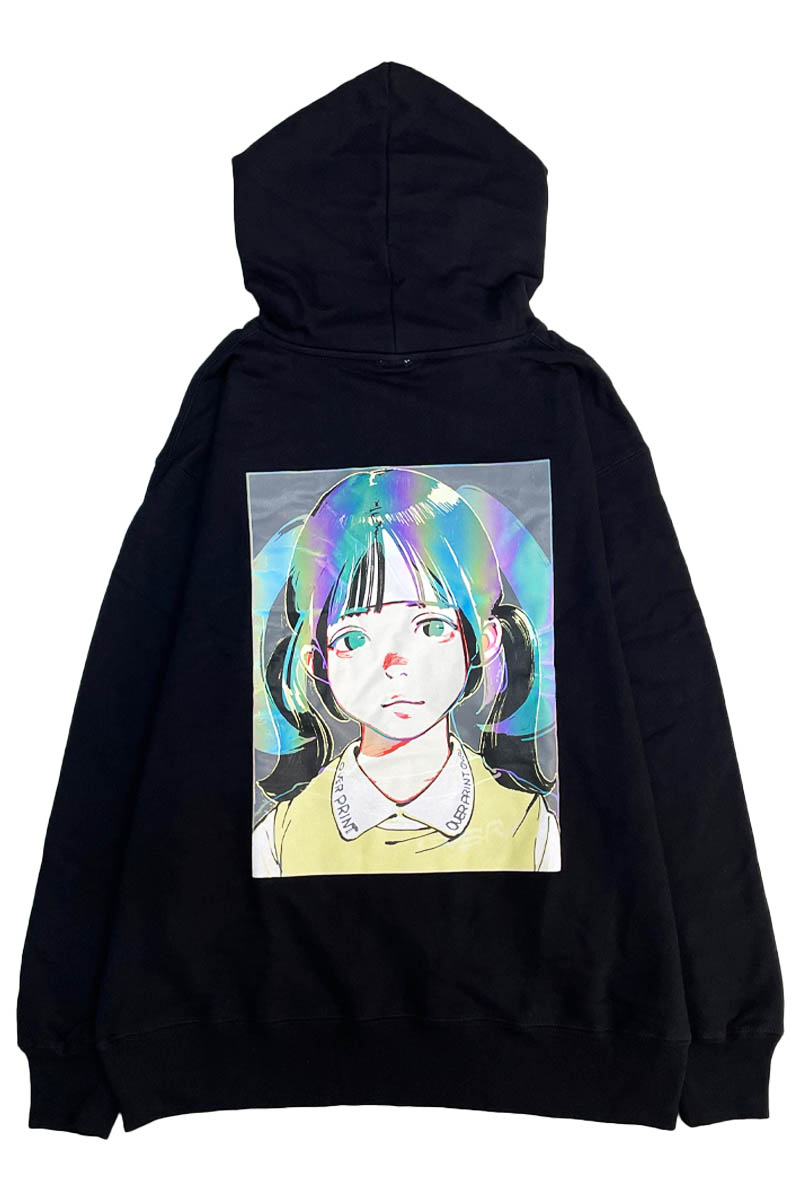 【お問い合わせ商品】【ゲキクロ別注】over print ぷりんちゃんPOP ART Hoodie Ver:18(改) BLACK