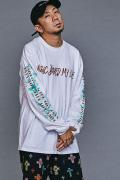 MUSIC SAVED MY LIFE M101-02L1-CL01 GRAPHIC LONG SLEEVE TEE WHITE