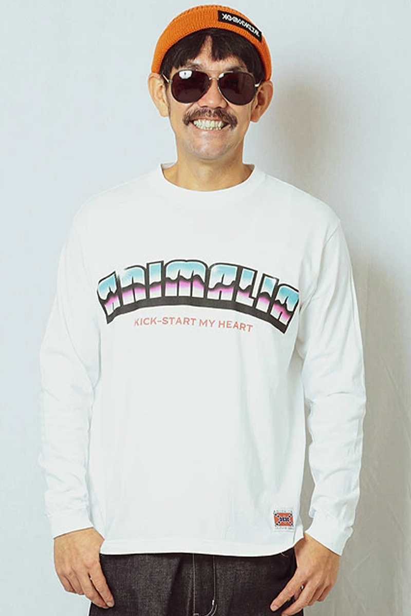 ANIMALIA (アニマリア) L/S Tee -Iron Logo- WHITE