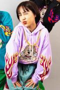 GALFY チャラ男パーカー L.PURPLE