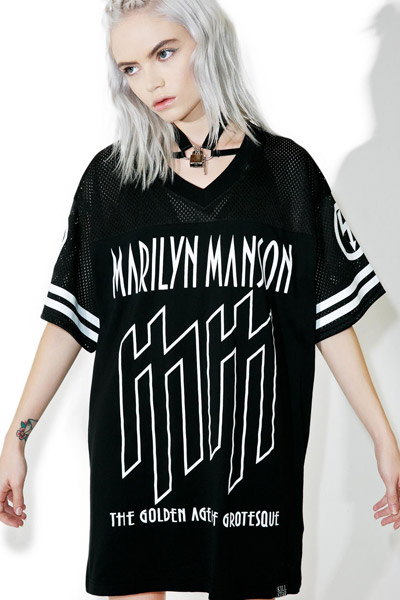 MARILYN MANSON×KILL STAR CLOTHING  Ka-Boom Ka-Boom Hockey Jersey [B]