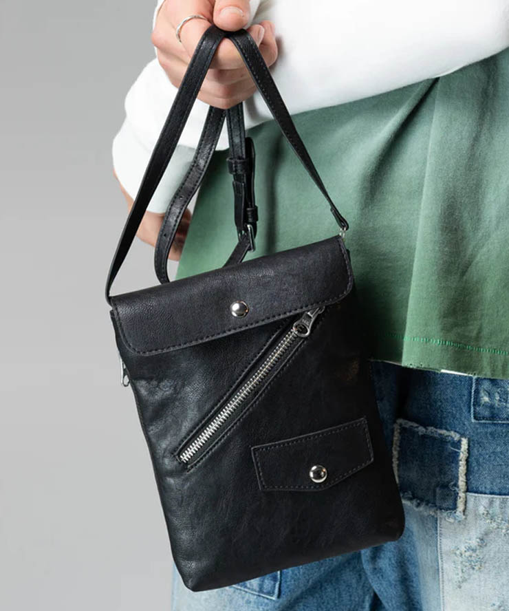 【予約商品】glamb(グラム) Riders Sacoche Bag / ライダースサコッシュバッグ - Black