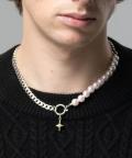 【予約商品】glamb(グラム) Asymmetry Pearl Necklace / アシンメトリーパールネックレス - Silver