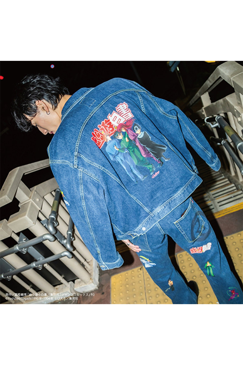 	幽遊白書×ROLLING CRADLE  DENIM JACKET / BLUE