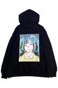 【お問い合わせ商品】【ゲキクロ別注】over print ぷりんちゃんPOP ART Hoodie Ver:18(改) BLACK
