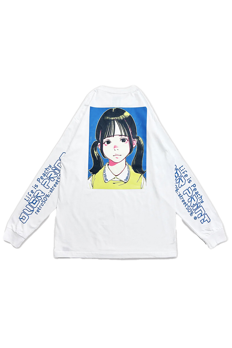 【お問い合わせ商品】over print(オーバープリント) POP ART L/S Tee Ver:18 - White