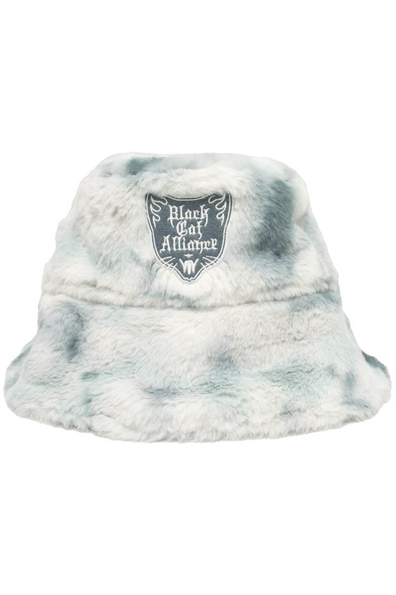 LISTEN FLAVOR (リッスン・フレーバー) 黒猫同盟ファーバケットハット - White Marble