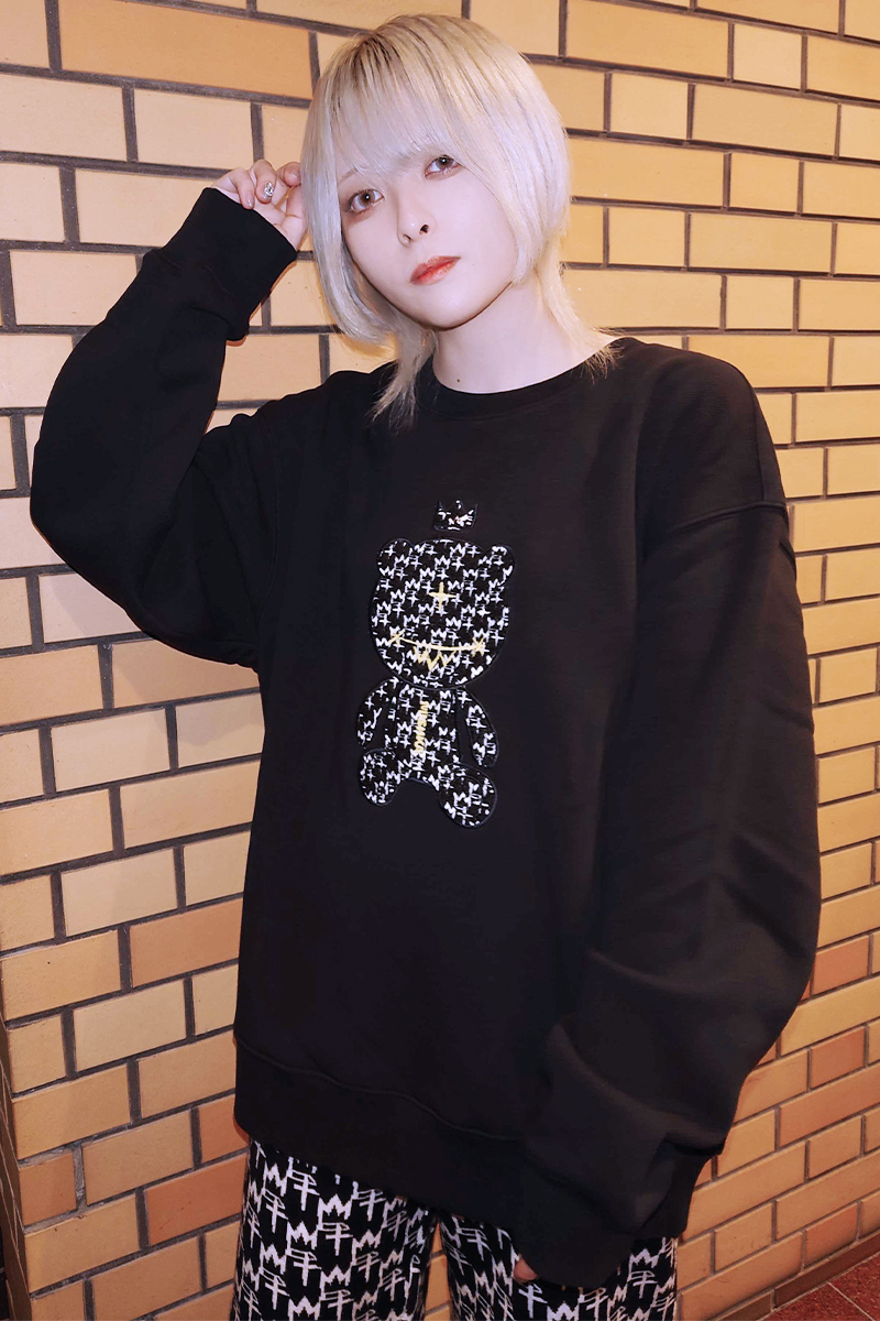 MISHKA (ミシカ) M61100455 Monogram Mop Oversized Sweatshirt BLACK