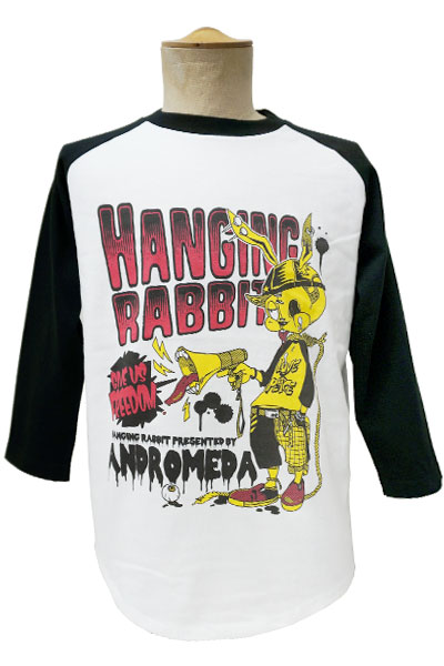 BLACK HOLE BUNNY ラグラン Hanging Rabbit YEL/WHT/BLK