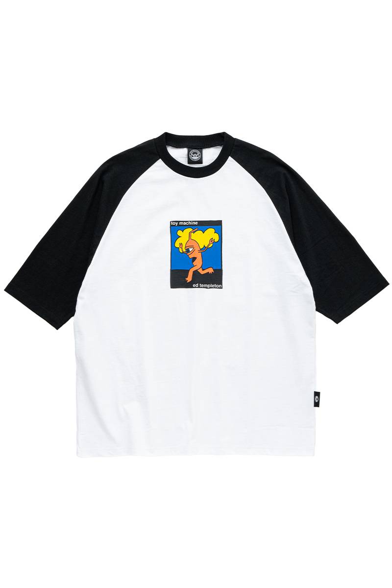 TOY MACHINE (トイマシーン) TOY MONSTER RAGLAN 3/4 SLEEVE TEE - Black