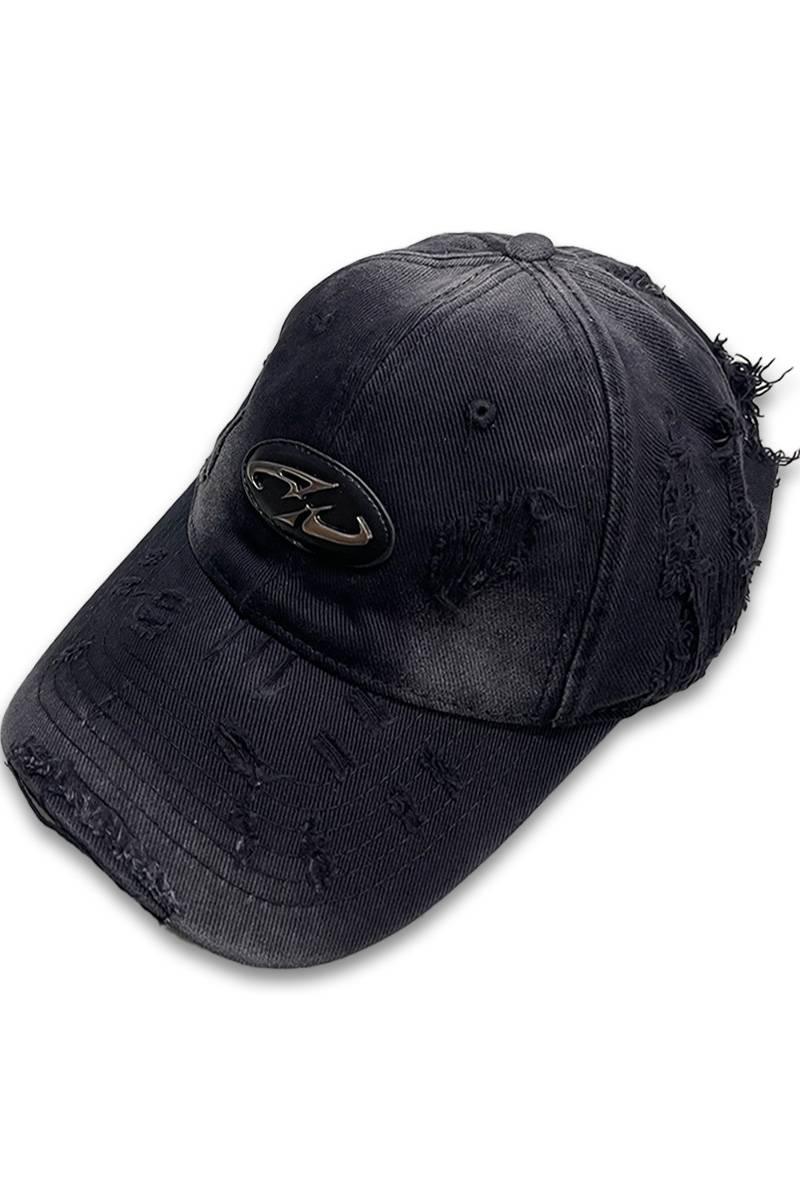 P.N UNDERGROUND (サイコ・ネーション・アンダーグラウンド) プレート・ダメージCAP - Black