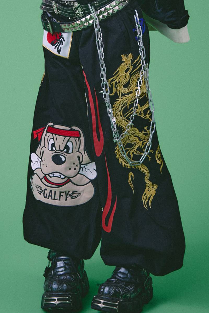 予約商品】GALFY(ガルフィー) ニッカポッカ - BLACK / ロック 予約商品】GALFY(ガルフィー) ニッカポッカ - BLACK / ロック