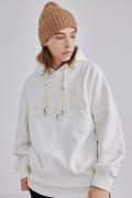 MISHKA (ミシカ) M61100405 Double Strings Pullover Hoodie WHITE