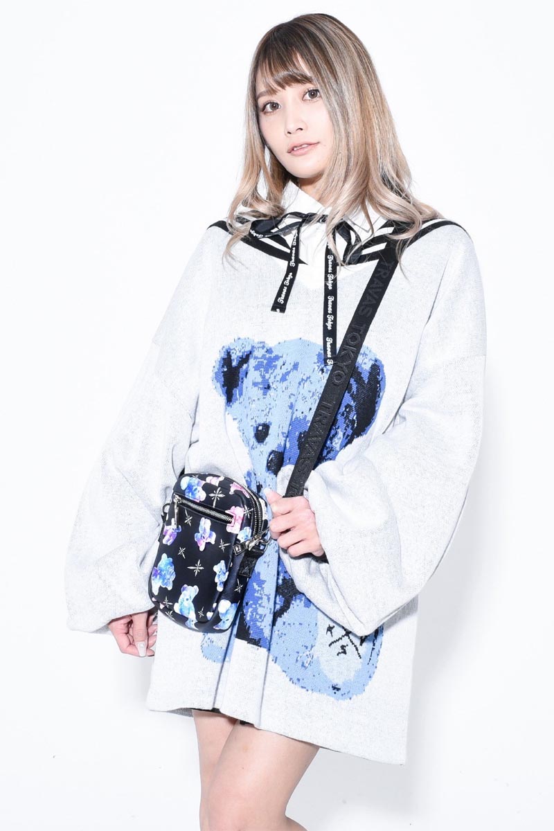 TRAVAS TOKYO/トラバス トーキョー』ロゴ総柄ジャカードニットPO