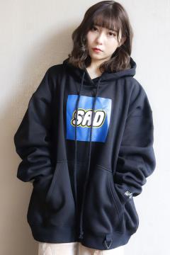 SLEEPING TABLET SAD [ HOODED SWEAT ] BLACK