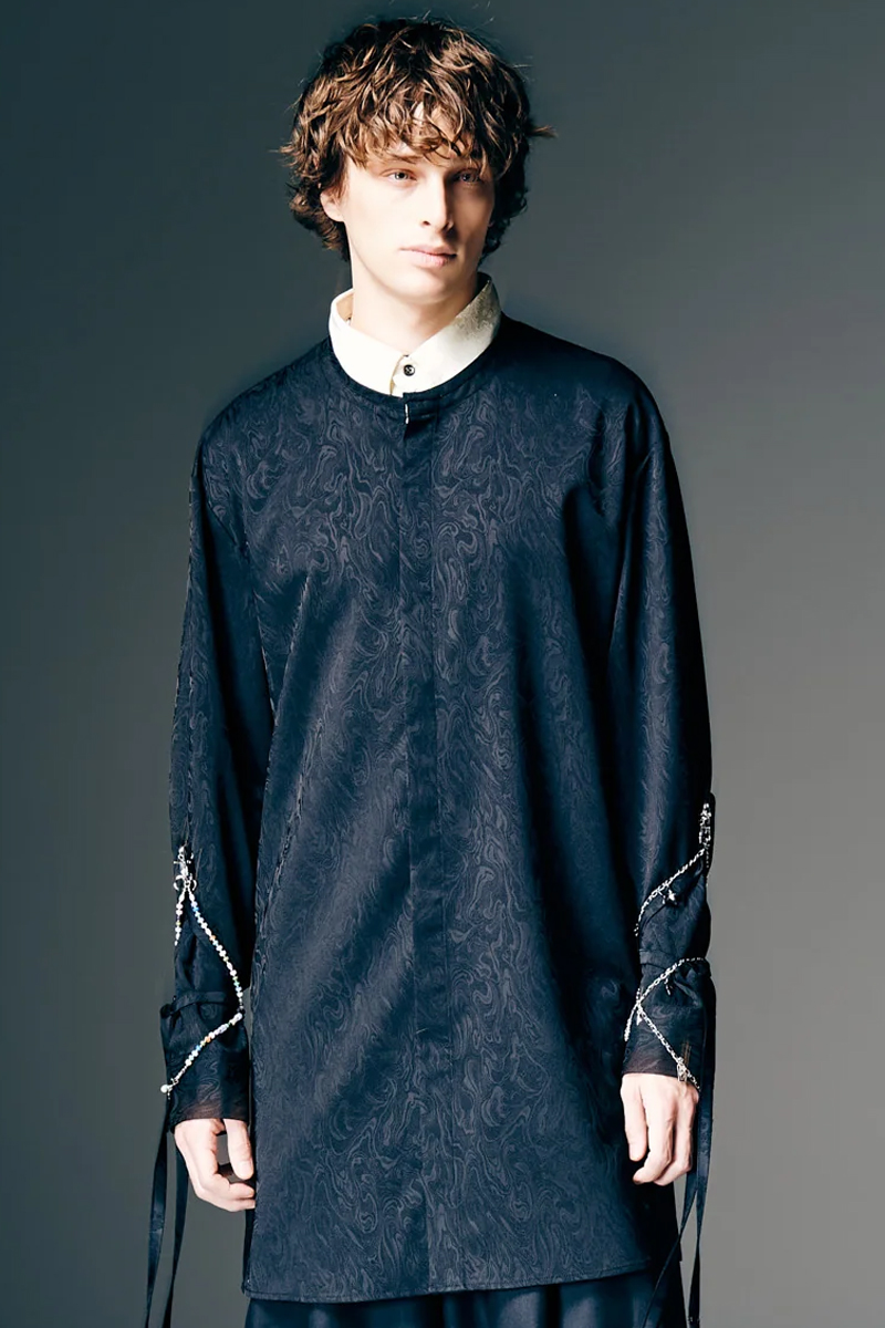 【予約商品】glamb(グラム)Blow Long Shirt / ブロウロングシャツ - Black