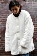 SILLENT FROM ME GEMINAL -Reversible Boa Jacket- WHITE