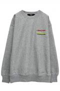 LONELY論理 3EMBROIDERY CREWNECK GRAY