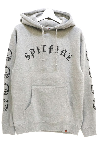 SPITFIRE OLD E PULLOVER HOODIE GRAY/BLACK