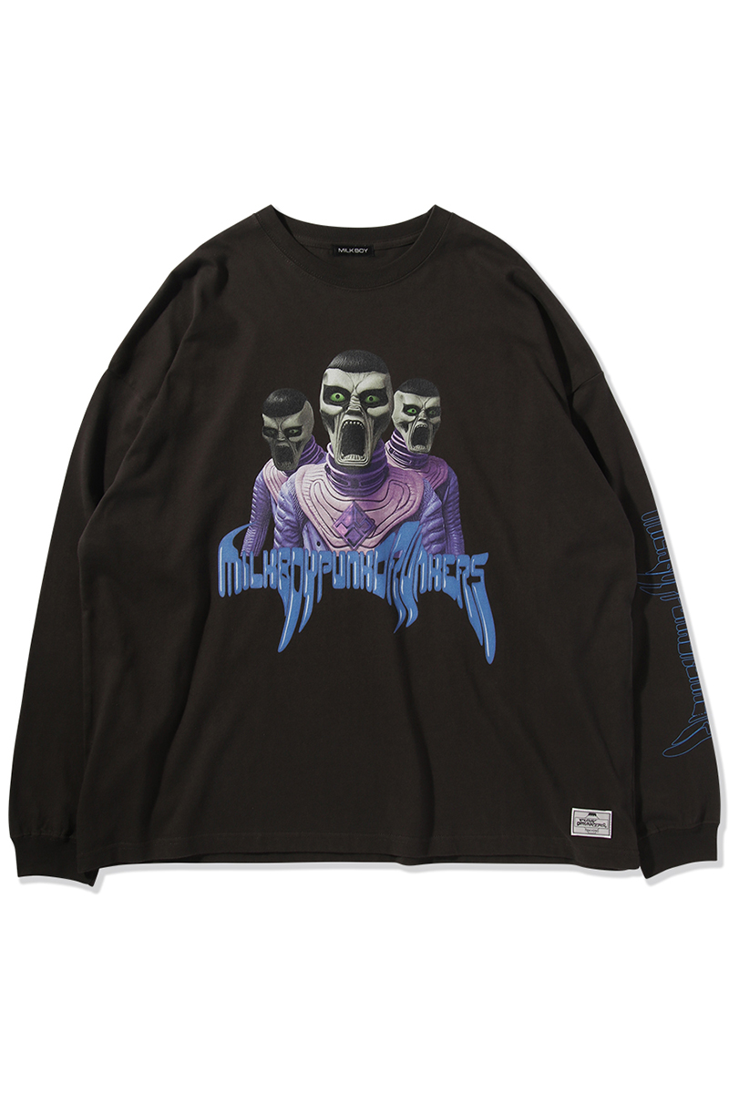 MILKBOYxPUNK DRUNKERS(パンクドランカーズ) PUNK ALIEN.BIGロンTEE SUMI