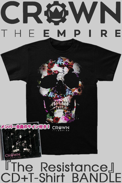 CROWN THE EMPIRE Skull Scraps Tee 『The Resistance Deluxe Edition』 CD Bandle