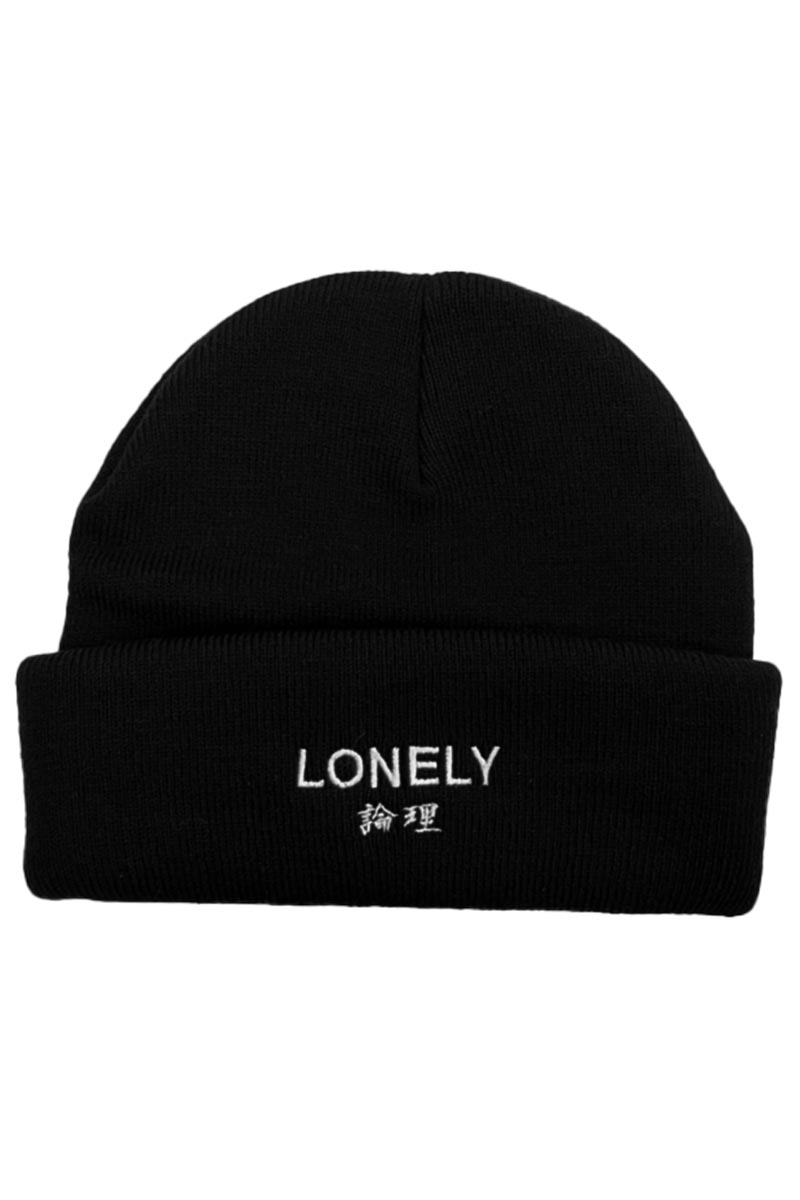 LONELY論理 LOGO BEANIE BLACK