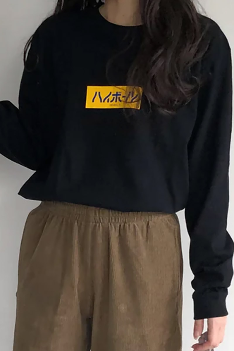 One Drop(ワンドロップ) ふくだ highball LongTshirt2 BLACK