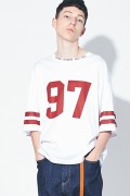 MUSIC SAVED MY LIFE (MSML) M1H5T-CS01 SMOOTH FOOTBALL CUTSEW WHITE