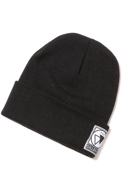 SILLENT FROM ME NORM -Beanie- BLACK/WHITE