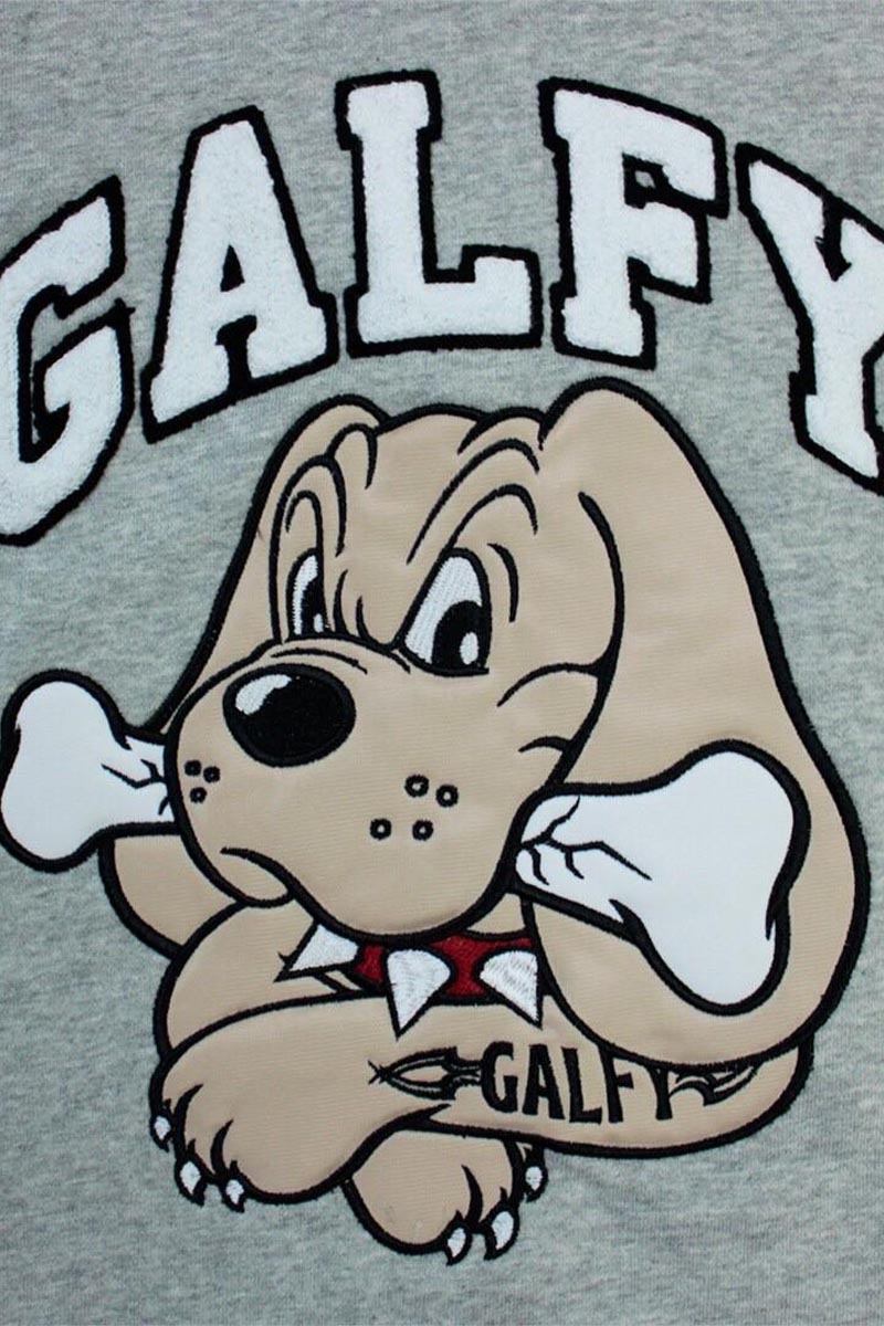 GALFY 犬イラスト トレーナー グレー - トップス