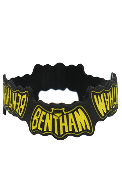 Bentham バットマンラバーブレスレット BLACK