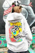 MISHKA(ミシカ) FRKO x Mishka "Pop! Pop! Pop!" Hoodie ASHGRAY