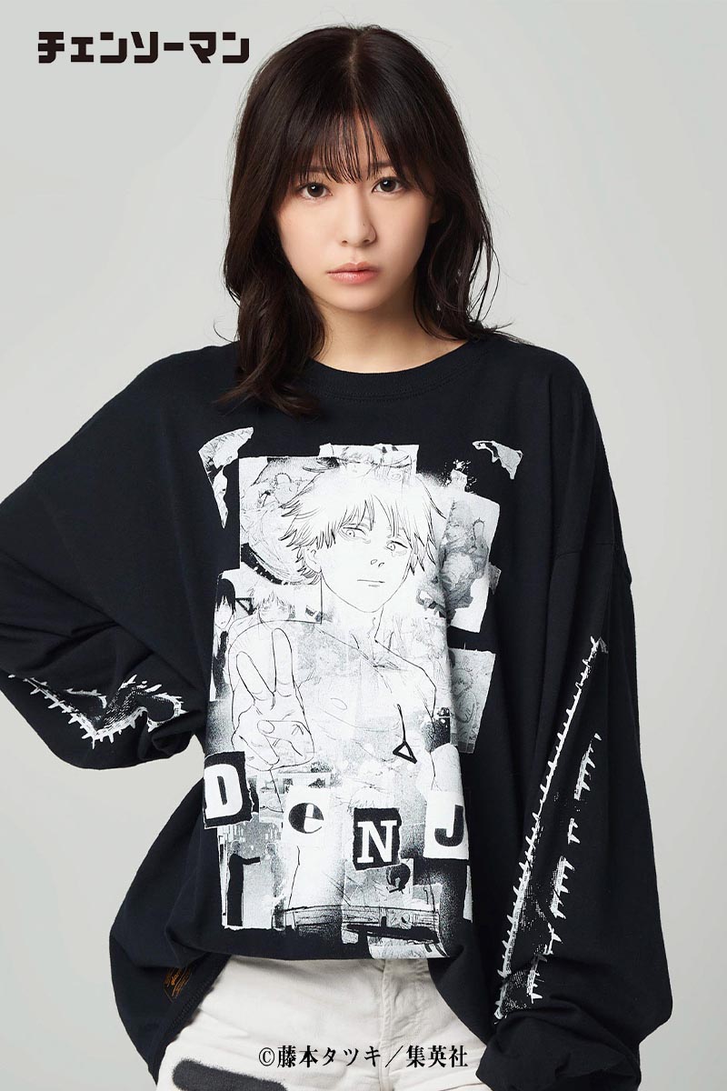 glamb (グラム)×チェンソーマン Denji Long Sleeve T Black