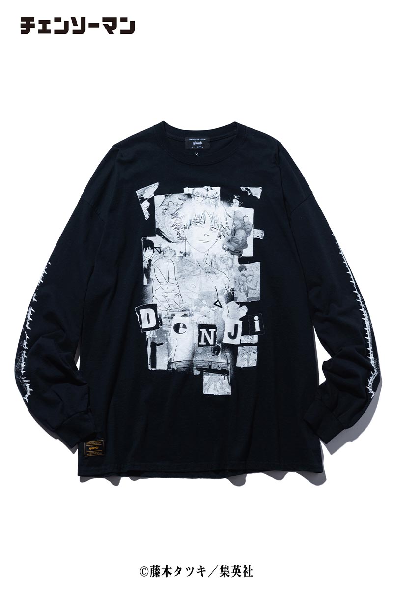 glamb (グラム)×チェンソーマン Denji Long Sleeve T Black