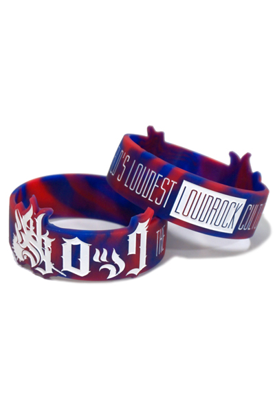 激ロック Rubber Bracelet marble RED/BLUE