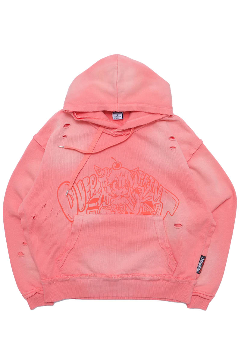 over print (オーバープリント) SHADOW Hoodie A - Pink