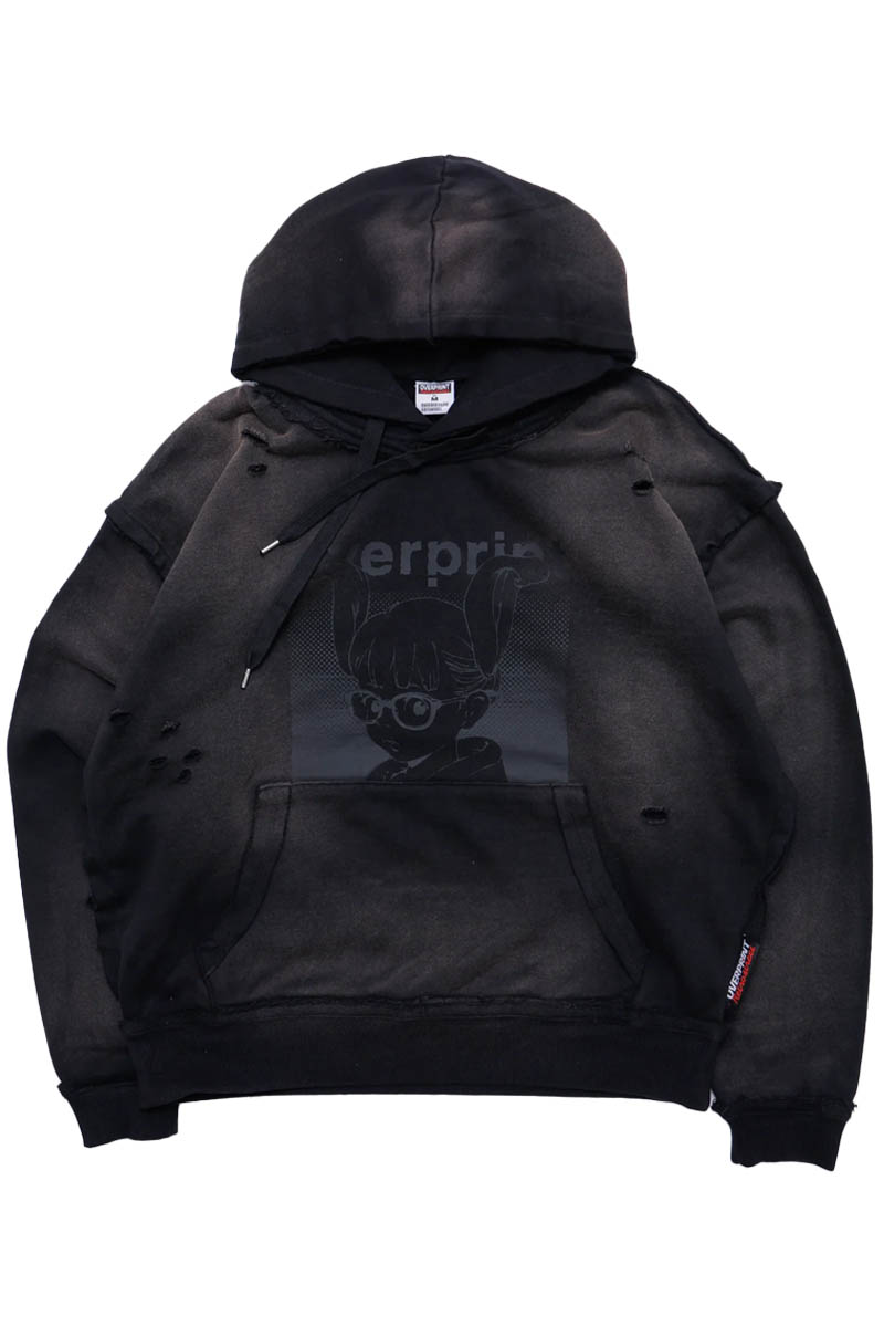 over print (オーバープリント) SHADOW Hoodie C - Black
