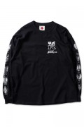 PUNK DRUNKERS [PDSx仮面ライダー]平成ライダー顔ロンTEE(2000～2009ver.) BLACK