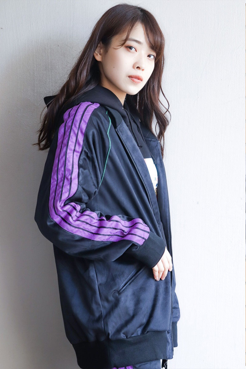 ROLLING CRADLE SUEDE TRACK JACKET BLACK