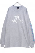 TOY MACHINE TMP19LT3 TAPE LOGO PT LT(LONG TEE) GRAY